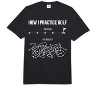 How I Practice Golf Plan Vs Reality Funny Golf Lover Hobby Comfort Colors Adult Heavyweight T-Shirt