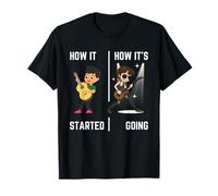 How It Started and How It's Going Guitar Lover Meme T-Shirt