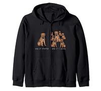 How It Started How It's Going Border Terrier Zip Hoodie
