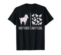 How It Started How It's Going - Goat Lovers Farm Animal T-Shirt