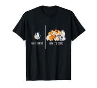 How It Started How It's Going - Guinea Pig Rodent Pet Lover T-Shirt