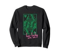 How Lucky Are We Queen Of Hearts St Patrick's Day Sweatshirt
