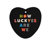 How Luckyes Are We Print Car Air Freshener Decorative Hanging Aromatherapy Tablets for Car Trucks Love form