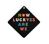 How Luckyes Are We Print Car Air Freshener Decorative Hanging Aromatherapy Tablets for Car Trucks Rhombus