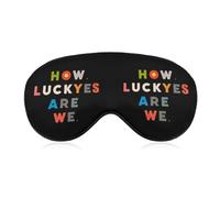 How Luckyes are We Print Sleep Mask Lightweight Blindfold Eye Mask with Adjustable Strap for Men Women