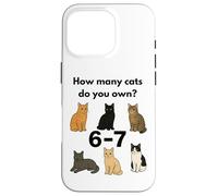How Many Cats Do You Own 6 7 Funny Cat Humor Men Women Case for iPhone 16 Pro
