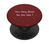 How Many Ghost Do You See ? Design Funny Comical PopSockets Adhesive PopGrip