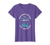 How Many Guitars Does a Guitar Player Need for a Guitar Fan T-Shirt, Women, Purple Heather, Small