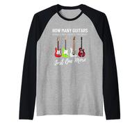 How Many Guitars Does A Guitar Player Need - Funny Guitar Raglan Baseball Tee