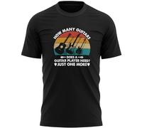 How Many Guitars Does a Guitar Player Need Mens T Shirt Collector Hoarder Tee Funny Retro Top