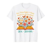 How Many Night A Week Should You Be Reading 67 Meme Floral T-Shirt