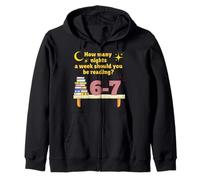 How Many Nights A Week Should You Be Reading 6 7 Meme Zip Hoodie