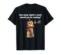 How Many Nights A Week Should You Be Reading 6-7 Owl Teacher T-Shirt