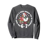 How Many Nights a Week Should You Be Reading 67 Gooses Xmas Sweatshirt, Adult Unisex, Dark Heather Grey, Small