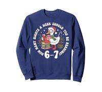 How Many Nights a Week Should You Be Reading 67 Gooses Xmas Sweatshirt, Adult Unisex, Navy Blue, Medium