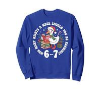 How Many Nights a Week Should You Be Reading 67 Gooses Xmas Sweatshirt, Adult Unisex, Royal Blue, Small
