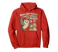 How Many Nights a Week Should You Read 6-7 Fun Reading Meme Pullover Hoodie