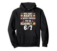 How Many Nights Should You Be Reading 67 Bookish 6/7 Teacher Pullover Hoodie