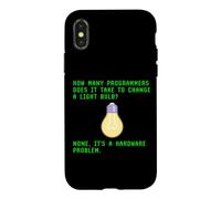 How Many Programmers Takes To Change Light Bulb Coder Joke Case for iPhone X/XS