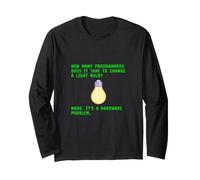 How Many Programmers Takes to Change Light Bulb Coder Joke Long Sleeve T-Shirt