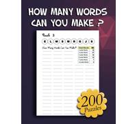 How Many Words Can You Make ?: 200 Puzzles for Seniors, 8.50 x 11 in, Puzzles & Solutions