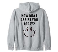 How May I Assist You Today - Staff & Volunteer Uniform Zip Hoodie