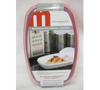 HOW Microwave Fish and Vegetable Steamer, 27cm, Red, Plastic