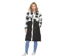 How Nice is that Womens Check Print Contrast Quilted Pockets Jacket - Black UK 18-20