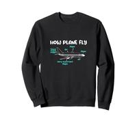 How Plane Fly Aerospace Engineer Pilot Airplane Flying Sweatshirt