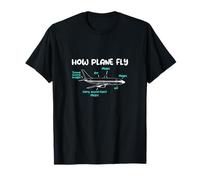 How Plane Fly Aerospace Engineer Pilot Airplane Flying T-Shirt