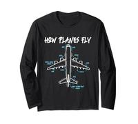 How Planes Fly - Aeronautical Engineer Aviation Engineering Long Sleeve T-Shirt