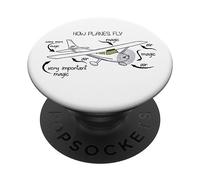How Planes Fly Aerospace Engineering for Aviation Pilot PopSockets Swappable PopGrip