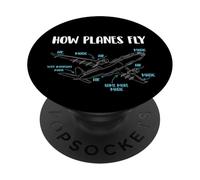 How Planes Fly - Aviation Engineering Aeronautical Engineer PopSockets Adhesive PopGrip