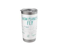 How Planes Fly Funny Aircraft Pilot Magic Stainless Steel Insulated Tumbler