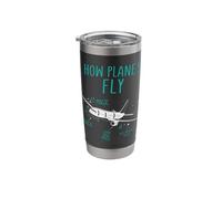 How Planes Fly Funny Aircraft Pilot Magic Stainless Steel Insulated Tumbler