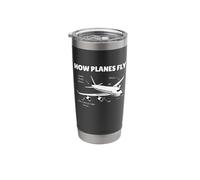 How Planes Fly Funny Pilot Aviation Stainless Steel Insulated Tumbler