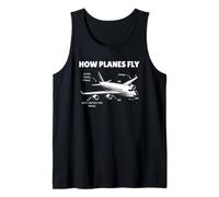 How Planes Fly Funny Pilot Aviation Tank Top