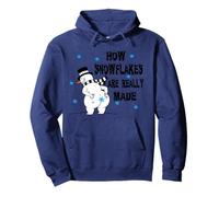 How Snowflakes are Really Made, Funny Snowman Pullover Hoodie