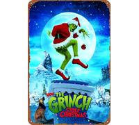 How The Grinch Stole Christmas 2000 Movie Poster Retro Metal Sign Vintage Tin Sign for Cafe Bar Home Wall Decor 12 X 8 inch