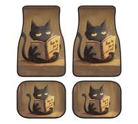 How to Be A Cool Cat Fashion Car Floor Mats Set of 4 Waterproof Non-Slip Carpet Accessories