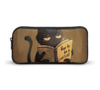 How to Be A Cool Cat Pencil Case Large Aesthetic Stationery Bag Marker