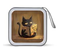How to Be A Cool Cat Portable CD Case Holder 48 Capacity Travel DVD Storage Boxs Wallet Bag