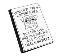 How to Be Truly Content in Life Pug Passport Holder Cover