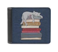 How to Chill Li.ke A Cat Men's Bifold Wallet Slim Cash Card Holder Leather Purse