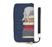 How to Chill Li.ke A Cat Slim Wallet for Women Long Purse Cute Clutch Wristlet Handbag Card Holders