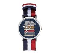 How to Chill Li.ke A Cat Sport Watch for Men Women Nylon Strap Wrist Watch Analog Quartz Watch