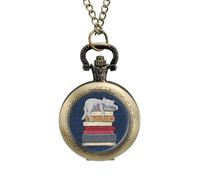 How to Chill Li.ke A Cat Vintage Pocket Watch Alloy Pendant Watches Necklace Gift for Men Women Coppery-Style