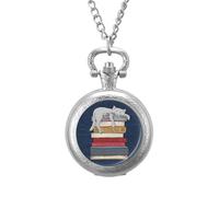How to Chill Li.ke A Cat Vintage Pocket Watch Alloy Pendant Watches Necklace Gift for Men Women Silver-Style