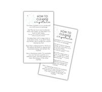 How to Cleanse and Charge Your Crystals Instruction 50pk 2x3.5” Crystal Jewelry Client Cards for Makers DIY Cleaning Kit Sage Guide