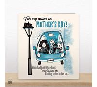 How To Cure The Whining Noise In The Car - Funny Illustrated Mother's Day Card